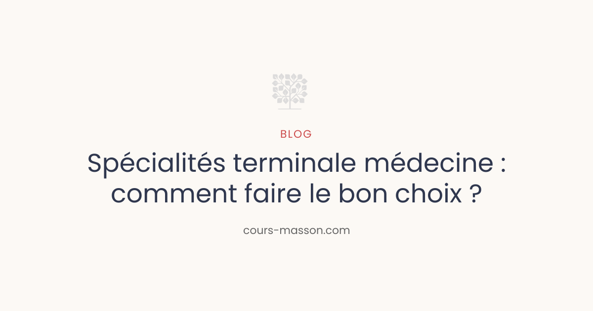 Spécialités terminale médecine comment faire le bon choix ? Cours — free download